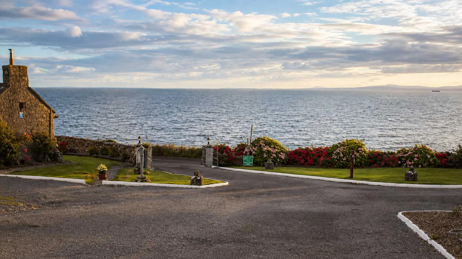 Atlantic and garden view from Sailor’s Cabin in Fanore